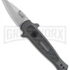 Kershaw Launch 12 CA Legal Black Automatic Knife - Stonewash Plain -Best Knife Shop Kershaw Launch 12 Call Legal Stiletto Auto Grey KER7130GRYSW BHQ 114624 jr large