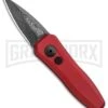 Kershaw Launch 4 Red Automatic Knife CA Legal - Damascus Plain -Best Knife Shop Kershaw Launch 4 CA Legal Auto Red Damascus 7500RDDAM BHQ 91649 jr large