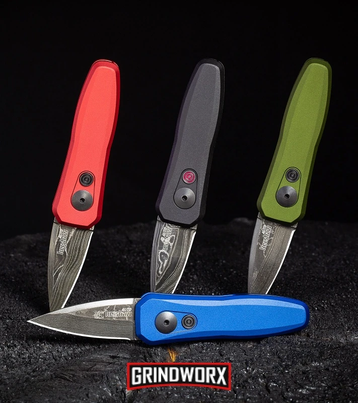 Kershaw Launch 4 Red Automatic Knife CA Legal - Damascus Plain 10 Kershaw Launch 4 Red Automatic Knife CA Legal - Damascus Plain - Image 8
