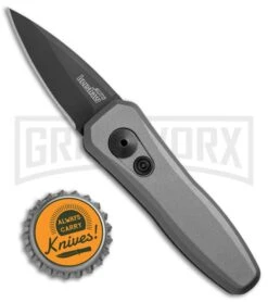 Kershaw Launch 4 Gray Automatic Knife CA Legal - Black Plain -Best Knife Shop Kershaw Launch 4 CA Legal Gray Black KER7500GRYBLK BHQ 74062 jr bottlecap large