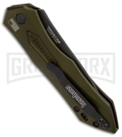 Kershaw Launch 6 OD Green Automatic Knife - Black Plain -Best Knife Shop Kershaw Launch 6 Olive Black BHQ 89519 er side large