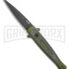 Kershaw Launch 8 Stiletto Automatic Knife Green/CF (3.5" Black) 2 Kershaw Launch 8 Stiletto Automatic Knife Green/CF (3.5" Black) -Best Knife Shop Kershaw Launch 8 Stiletto Auto Green CF Black KER7150OLBLK BHQ 109602 jr large