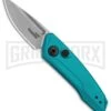 Kershaw Launch 9 Teal Automatic Knife CA Legal - Stonewash Plain -Best Knife Shop Kershaw Launch 9 Auto Blue Working KER7250TEALSW BHQ 115103 jr large