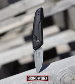 Kershaw Launch 9 Black Automatic Knife CA Legal - Stonewash Plain -Best Knife Shop Kershaw Launch 9 Automatic Knife Black Working Finish 7250 BHQ 94066 kp wood web large