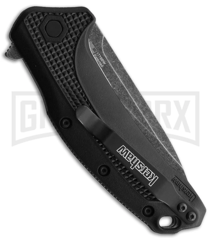 Kershaw Link Drop Point 3.25" Knife Black GFN Blackwash 4 Kershaw Link Drop Point 3.25" Knife Black GFN Blackwash - Image 2