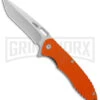 Kubey KU065 Dark Knight Orange G-10 Liner Lock Knife - Satin Plain -Best Knife Shop Kubey Dark Knight LL Orange BHQ 117859 jr large