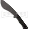 Kubey Destroyer Kukri Black Micarta Fixed Blade Knife - Black Stonewash Plain -Best Knife Shop Kubey Destroyer BHQ 178739 Td large