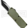 Lightning Fireball OD Green D/A OTF Automatic Knife - Tanto Black Plain -Best Knife Shop Lightning Fireball OD Green DA OTF Auto Black Tanto GX 37451 jr large