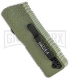 Lightning Fireball OD Green D/A OTF Automatic Knife - Tanto Black Plain -Best Knife Shop Lightning Fireball OD Green DA OTF Auto Black Tanto GX 37451 jr side large