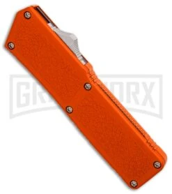 Lightning Orange D/A OTF Automatic Knife - Dagger Two-Tone Serr 8 Lightning Orange D/A OTF Automatic Knife - Dagger Two-Tone Serr -Best Knife Shop Lightning Orange DA Dagger Two Tone Serr BP 30330 er spine large