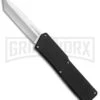 Lightning Black D/A Tanto OTF Automatic Knife - Tanto Satin -Best Knife Shop Lightning Tanto Black Satin BP 18813 jr large
