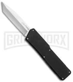 Lightning Black D/A Tanto OTF Automatic Knife - Tanto Satin