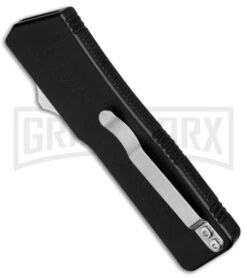 Lightning Black D/A Tanto OTF Automatic Knife - Tanto Satin -Best Knife Shop Lightning Tanto Black Satin BP 18813 jr side large