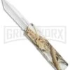 Lightning Tree Camo D/A OTF Automatic Knife - Tanto Satin Serr 2 Lightning Tree Camo D/A OTF Automatic Knife - Tanto Satin Serr -Best Knife Shop Lightning Tree DA OTF Auto Tanto Satin Serr GX 33352 jr large