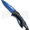 M-Tech Ballistic Black/Blue Spring Assisted Knife - Blue Serr 1 M-Tech Ballistic Black/Blue Spring Assisted Knife - Blue Serr -Best Knife Shop M Tech Ballistic SA Black Blue BP 23365 jr large