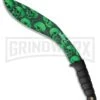 M-Tech Boomerang Kukri Black Fixed Blade Knife - Green Plain -Best Knife Shop M Tech Boomerang Kukri Black Green MT 537GN BP 23339 jr large