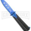 M-Tech Snake Eye Balisong Butterfly Trainer - Black / Blue -Best Knife Shop M Tech Snake Eye Balisong Butterfly Trainer Black Blue BUTT PK 1157BL GX 36724 jr large
