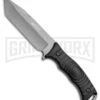 M-Tech Steel Horse Black Tanto Fixed Blade Knife - Gray Plain -Best Knife Shop M Tech Steel Horse Tanto Black Gray BHQ 57678 er large