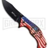 M-Tech USA Punish American Flag Aluminum Spring Assisted Knife - Black Plain -Best Knife Shop M Tech USA Punish American Flag Aluminum black plain BHQ 79894 er large