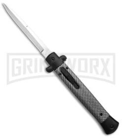 Mago 11" Carbon Fiber Italian Stiletto OTF Automatic Knife - Bayo