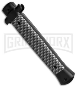 Mago 11" Carbon Fiber Italian Stiletto OTF Automatic Knife - Bayo -Best Knife Shop Mago 9in Carbon Fiber Italian Stilleto OTF Automatic Knife Bayo GX 38807 td side large