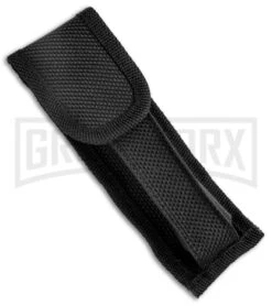 Mago 9" Sidewinder Italian Stiletto OTF Auto Knife Black - Bayonet Satin Plain -Best Knife Shop Mago 9in Sidewinder Italian Stiletto OTF Auto Black Bayo Satin GX 37208 jr sheath large