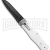 Mikov 241 Predator ABS White Automatic Lever Lock Knife - Black Bayo -Best Knife Shop Mikov 241 Predator LL Auto ABS White Black Bayo BHQ 102913 jr large