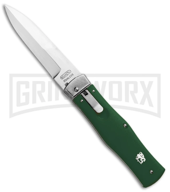 Mikov 241 Predator ABS Green Automatic Lever Lock Knife - Bayo Polish Plain 3 Mikov 241 Predator ABS Green Automatic Lever Lock Knife - Bayo Polish Plain