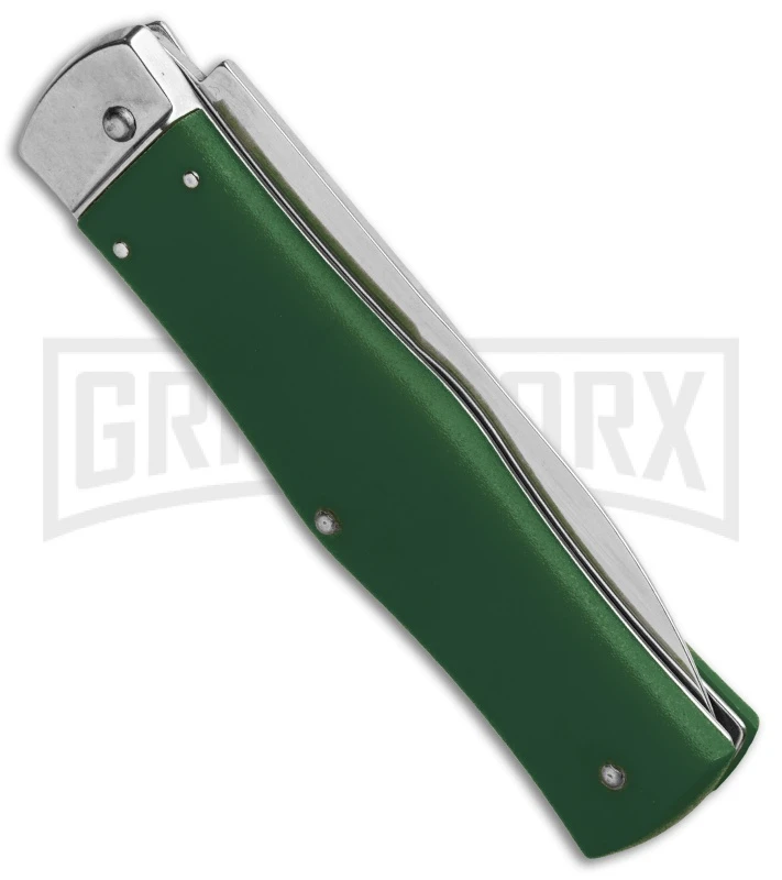 Mikov 241 Predator ABS Green Automatic Lever Lock Knife - Bayo Polish Plain 5 Mikov 241 Predator ABS Green Automatic Lever Lock Knife - Bayo Polish Plain - Image 3