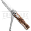Mikov 241 Predator Stag Automatic Lever Lock Knife W/ Saw & Pocket Clip -Best Knife Shop Mikov 241 Predator Lever Lock Automatic Knife w Saw and Clip Stag 3.75in Polish BHQ 183428 hd large