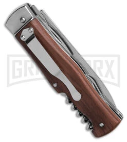 Mikov 241 Predator Wood Multi-Tool Auto Lever Lock Knife W/ Pocket Clip + Tools -Best Knife Shop Mikov 241 Predator Multi Tool Auto Knife Wood w Pocket Clip 3.75in Polish BHQ 183410 hd side large