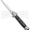 Milano 9" Italian Stiletto Brown Acrylic Automatic Knife - Bayonet Satin 1 Milano 9" Italian Stiletto Brown Acrylic Automatic Knife - Bayonet Satin -Best Knife Shop Milano 9in Italian Stiletto Brown Acrylic Auto Bayo Satin GSE019MBRN GX 33526 jr large