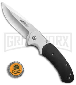 M-Tech USA Black Spring Assisted Flipper Knife - Satin Plain -Best Knife Shop Mtech Usa Spring Assisted Knife BHQ 102658 td size large