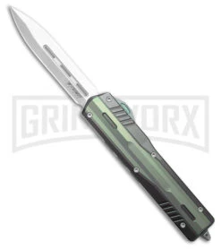 No Limit Night Stalker II Green D/E OTF Automatic Knife - Satin Plain M390