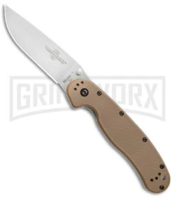 Ontario RAT Model 1 Coyote Brown Folding Knife - D2 Satin Plain