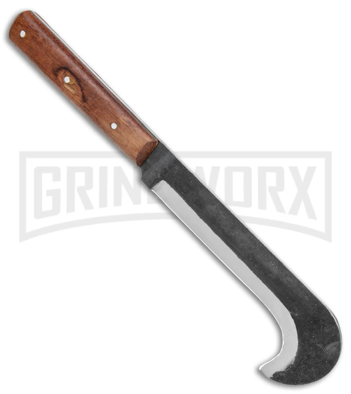 Pakistan Machete Brown Fixed Blade Knife - Bill Hook Two Tone Plain 4 Pakistan Machete Brown Fixed Blade Knife - Bill Hook Two Tone Plain - Image 2