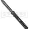 Paragon Estiletto Black Bolt Automatic OTF Knife - Black Dagger -Best Knife Shop Paragon Estiletto Dagger OTF Auto OD Green Lightning Bolt Black PARA EST SP LB B CB BHQ 101547 jr large