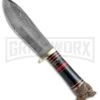 Precursor S6 Stag Fixed Blade Knife - Damascus Plain -Best Knife Shop Precursor S6 Stag Damascus Plain BP 18026 jr large