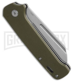 QSP Penguin Green G-10 Slip Joint Knife Sheepsfoot - Satin Plain 7 QSP Penguin Green G-10 Slip Joint Knife Sheepsfoot - Satin Plain -Best Knife Shop QSP Penguin Slip Joint Knife BHQ 188497 td side large