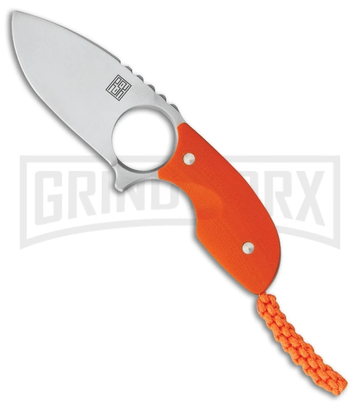 Real Steel Mini 127 Orange Neck Knife - Satin Plain 3 Real Steel Mini 127 Orange Neck Knife - Satin Plain