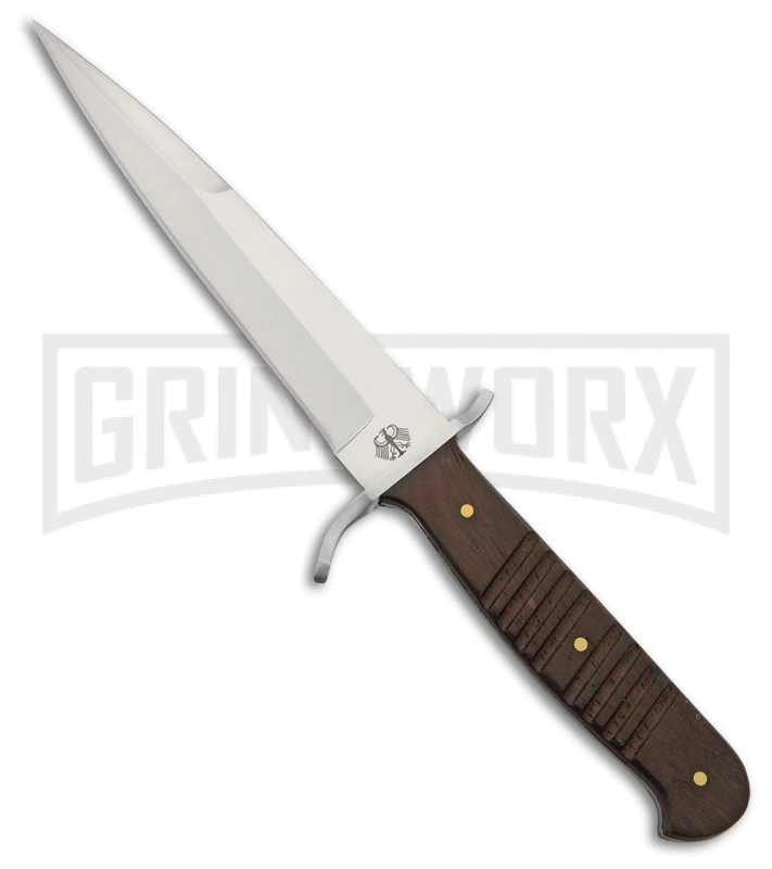 Rite Edge Bundeswehr Trench Wood Fixed Blade Knife - Satin Plain 3 Rite Edge Bundeswehr Trench Wood Fixed Blade Knife - Satin Plain