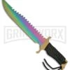 Rite Edge Golden Ridge Black Fixed Blade Knife - Spectrum Plain -Best Knife Shop Rite Edge Golden Ridge Black Spectrum BP 20417 jr large
