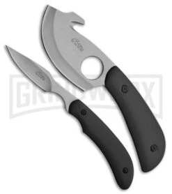 Rite Edge Gut Hook Caping Knife Set Black ABS - Satin Plain