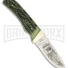 Rite Edge Hunting Heritage Club Small Green Ram's Horn Fixed Blade Knife -Best Knife Shop Rite Edge Hunting Heritage Club Small Green Rams Horn BHQ 54278 er large