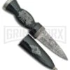 Rite Edge Scottish Dirk Dagger Black Aluminum Fixed Blade Knife - Damascus Plain -Best Knife Shop Rite Edge Scottish Dirk Dagger Black Aluminum Damascus Plain BHQ 56317 er large