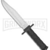 Rite-Edge Trailblazer Black Aluminum Fixed Blade Knife - Satin Plain -Best Knife Shop Rite Edge Trailblazer Satin BHQ 43128 jr large