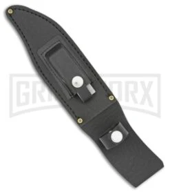 Rite-Edge Trailblazer Black Aluminum Fixed Blade Knife - Satin Plain -Best Knife Shop Rite Edge Trailblazer Satin BHQ 43128 jr sheath large