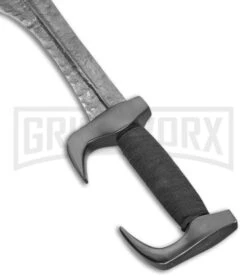 Rite Edge Spartan Black Sword - Black Stonewash Plain -Best Knife Shop Rite edge spartan black sword black sw BP 29570 jr handle large