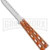 Ronin Gear Orange Balisong Trainer Butterfly Knife - Satin Plain
