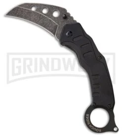 Rough Rider Cover Black G-10 Liner Lock Knife - Black Stonewash Plain